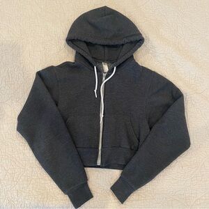 American Apparel Cropped Grey Hoodie